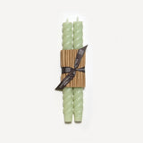 10" Rope Taper Handmade Beeswax Candles: Cobalt