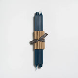 12" Square Taper Handmade Beeswax Candles: Bamboo