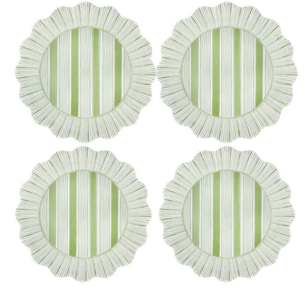 Cabana Stripe Melamine Dessert/Salad Plate Set/4