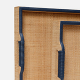 Hammet Rattan and Navy Tray