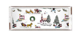 Pickleball Lucite Tray and Holiday Toile Lucite Tray