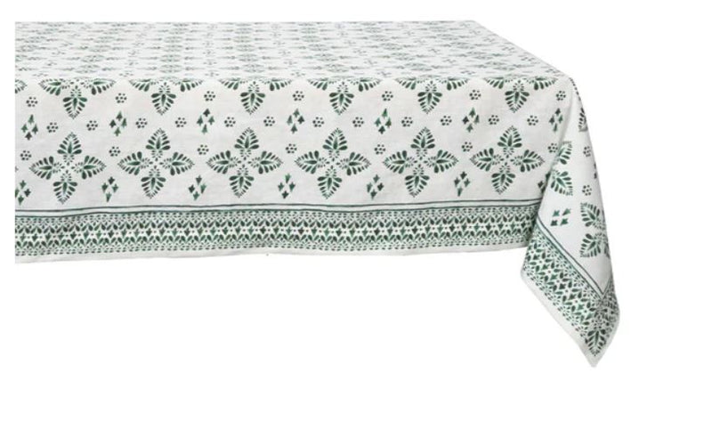 Iberian Border 60" x 120" Tablecloth - Evergreen