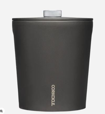 Ice Bucket Insulated Ice Bucket with Lid in Ceramic Slate