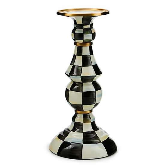 Courtly Check Large Pillar Candlestick