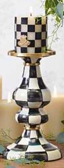 Courtly Check Medium Pillar Candlestick