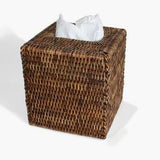 Rattan Square Tissue Box