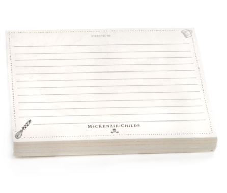 recipe cards