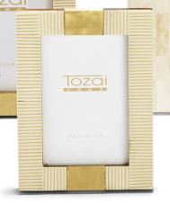 Brass and Beige Photo Frame