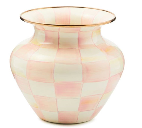Check Enamel Large Vase