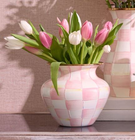 Check Enamel Large Vase