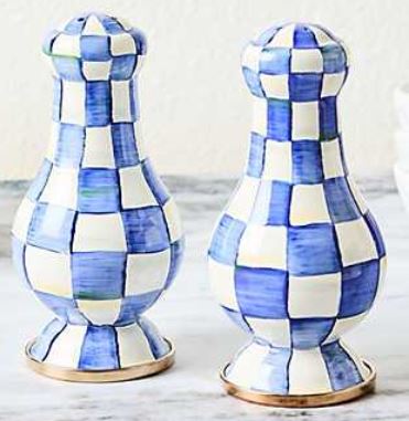 Royal Check Large Salt & Pepper Shakers