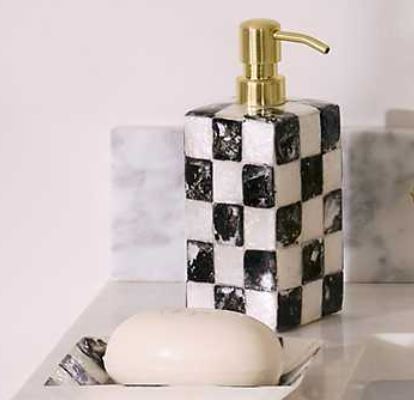 Courtly Check Capiz Soap Pump
