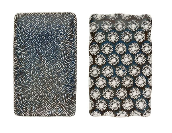 Stoneware Platter with Pattern