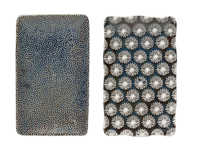 Stoneware Platter with Pattern