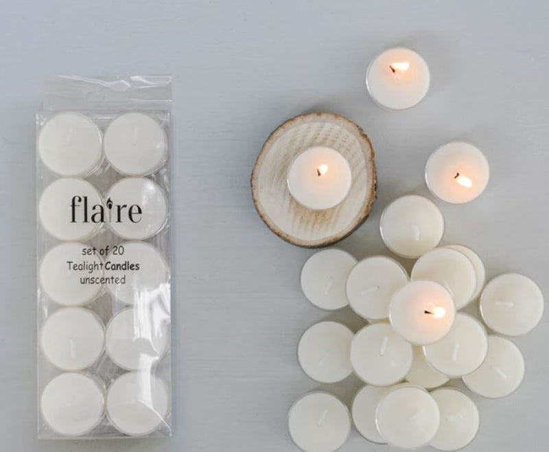 Unscented Tealights, Set of 20