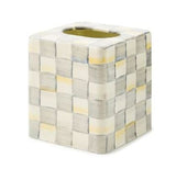 Enamel Check Boutique Tissue Box Cover