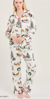 Holiday Toile Pajama Set