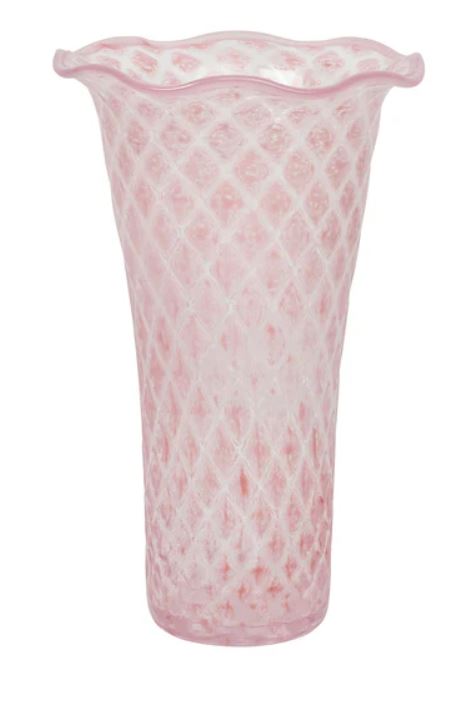 Trellis 9" Flared Vase - Blush