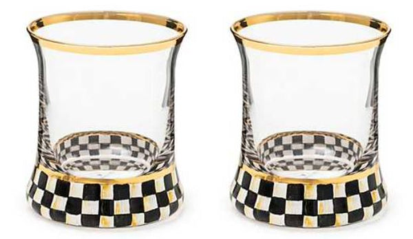 Courtly Check Tumbler Glass, Set of 2