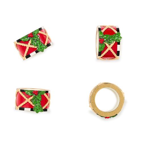 Toyland Drum Napkin Rings, Set of 4