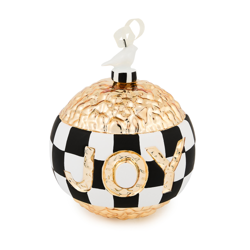 Courtly Noel Joy Glass Ball Ornament