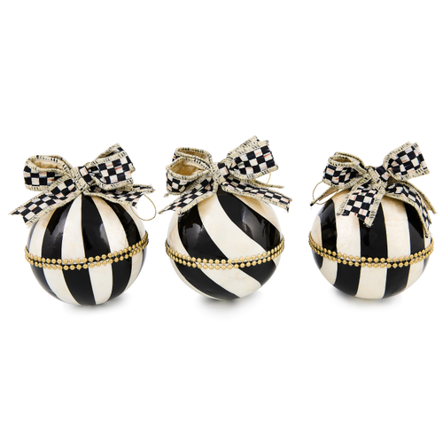 Courtly Noel Capiz Ball Ornaments, Set of 3