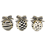 Courtly Noel Capiz Ball Ornaments, Set of 3