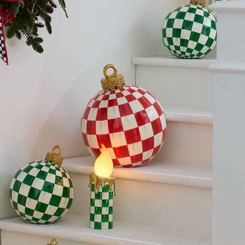 Red Check Tabletop Ornament