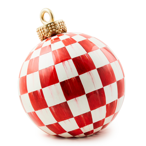 Red Check Tabletop Ornament