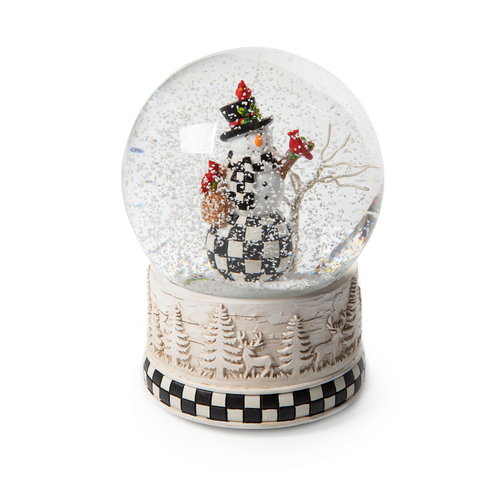 Farmhouse Snowman Snow Globe