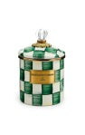 Emerald Check Small Canister