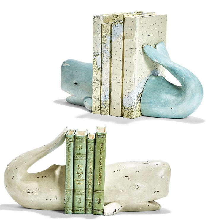 WHALE TALE 2 PC BOOKEND SET