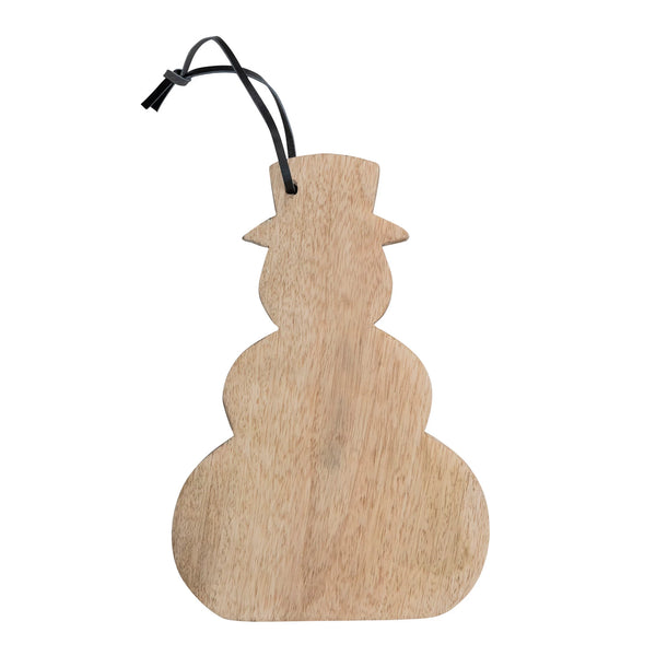 Mango Wood Snowman Shaped Cheese/Cutting Board