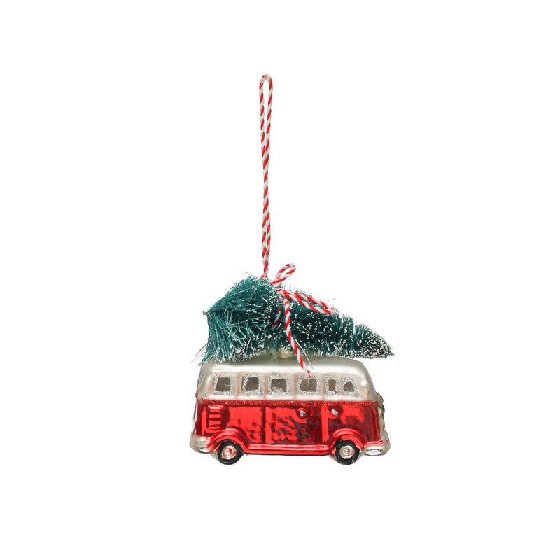 Hand-Painted Bus Ornament