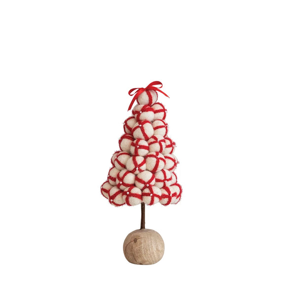 Handmade Wool Felt Pom Pom Tree
