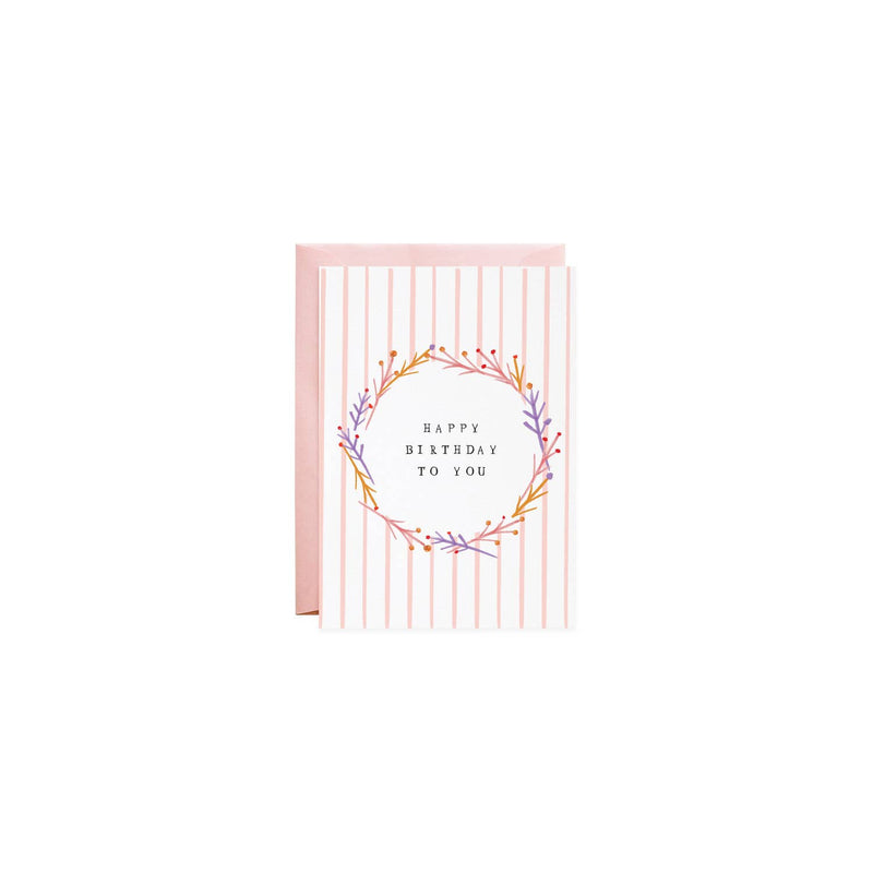 Happy Birthday Wreath - Petite Card