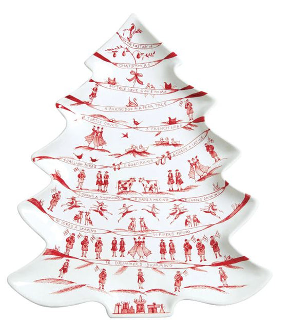 Country Estate Tree Platter 12 Days of Christmas - Winter Frolic