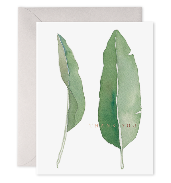 Thank You Leaves Greeting Card: 4.25 X 5.5 INCHES