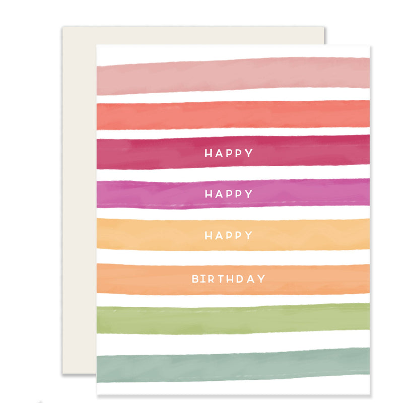 Happy Stripes Greeting Card