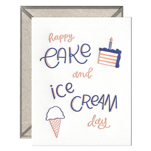 Cake & Ice Cream Day - greeting card