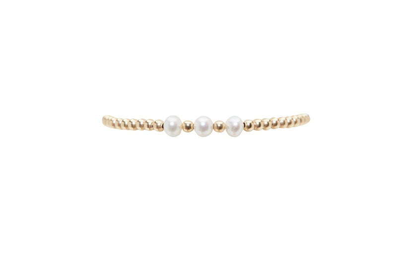 Yellow Gold Bracelet with Pearls