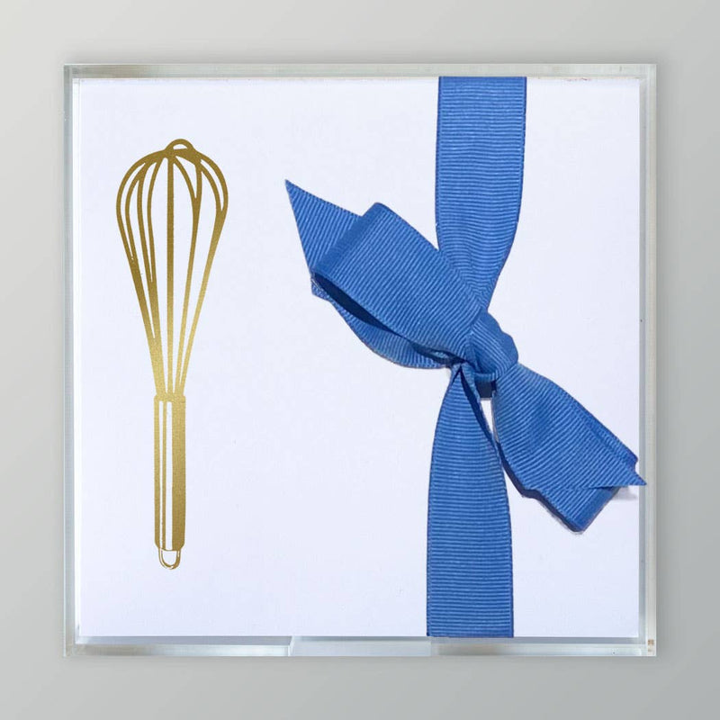 Notepad - Small Gold Foil Whisk