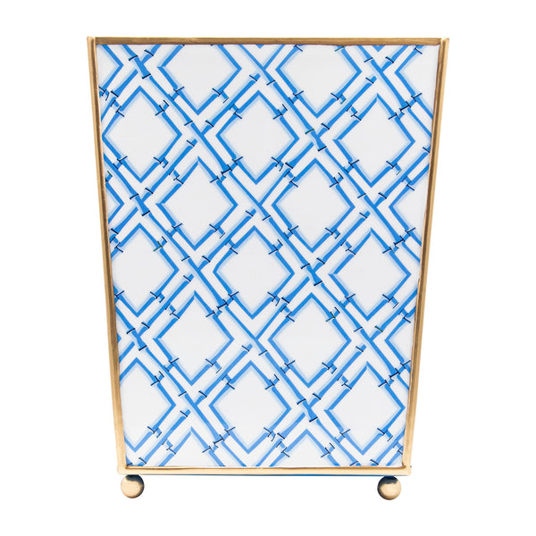 Cane Enameled Square Wastebasket