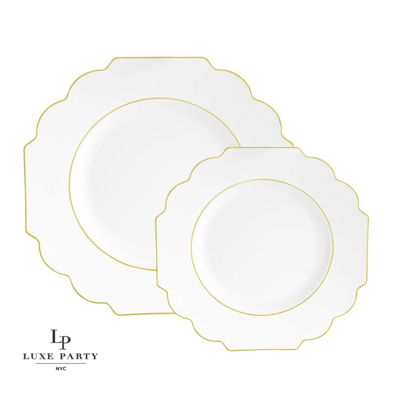 Scalloped clearance plastic plates