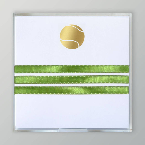 Notepad - Small Gold Foil Tennis