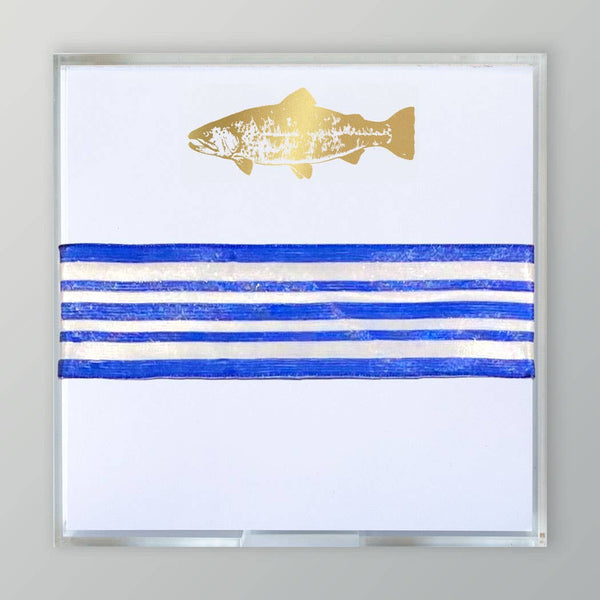 Notepad - Small Gold Foil Fish