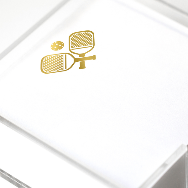 Notepad - Small Gold Foil Pickleball