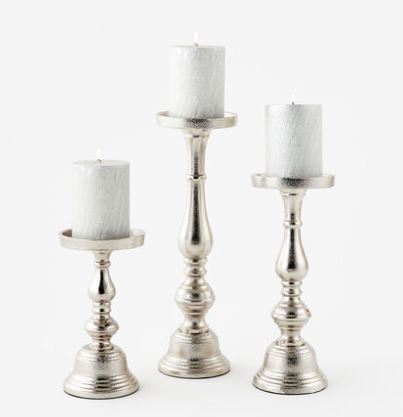 Aluminum Pillar Candle Holders