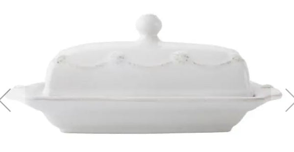 Berry & Thread Butter Dish - Whitewash