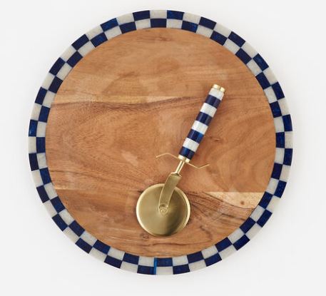 Checkers Pizza Board & Cutter